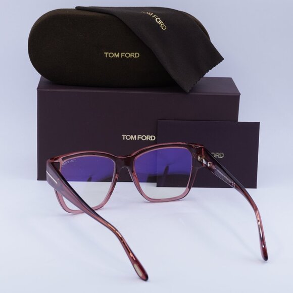 Tom Ford FT5745-B 072 Eyeglasses Rose 54mm Square Frame, Blue Light Block Lenses - Picture 9 of 9